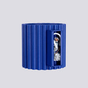Applique murale cylindrique cannelée ultramarine aluminium — vue 7