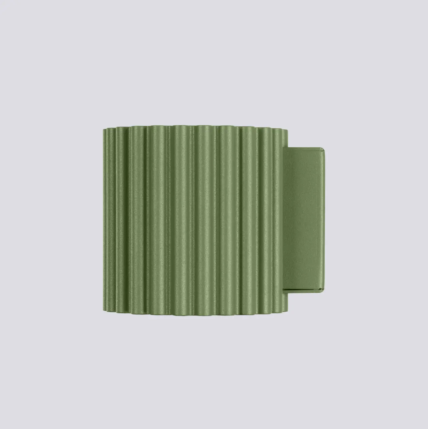Applique murale cylindrique cannelée vert olive en aluminium — vue 4