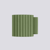 Applique murale cylindrique cannelée vert olive en aluminium — vue 4