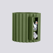 Applique murale cylindrique cannelée vert olive en aluminium — vue 7