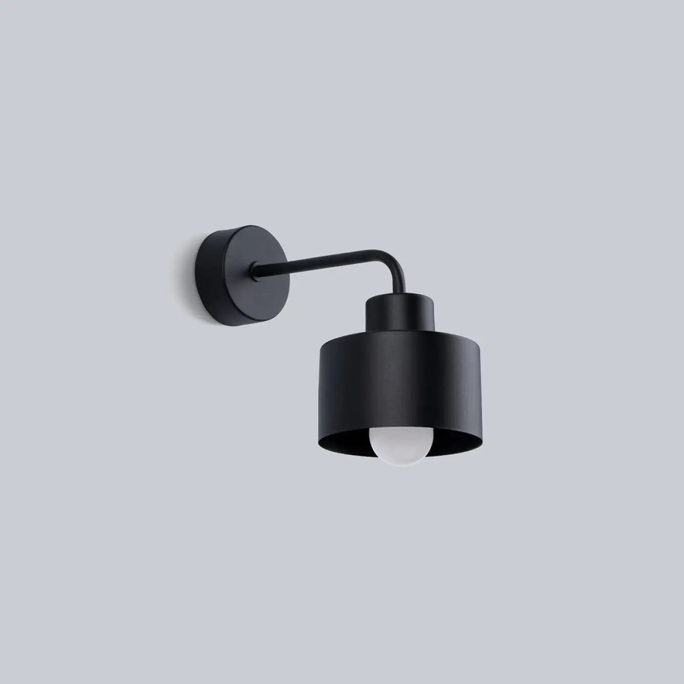 Applique murale cylindrique en acier noir mat E27 — vue 2