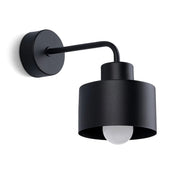 Applique murale cylindrique en acier noir mat E27 — vue 3