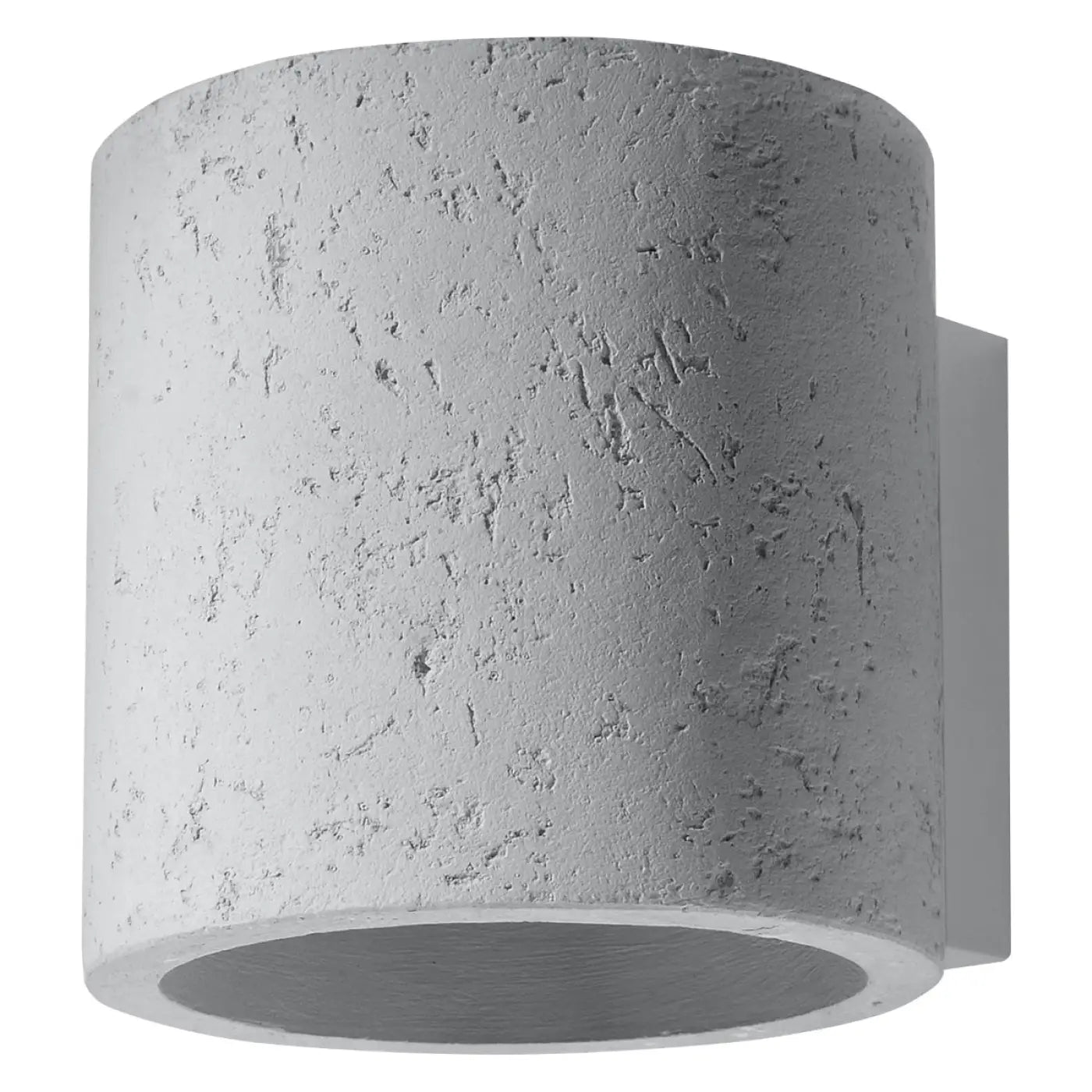 Applique murale cylindrique en béton gris style industriel — vue 3