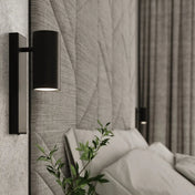 Applique murale cylindrique en métal noir GU10 4000K — vue 6