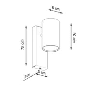 Applique murale cylindrique en métal noir GU10 4000K — vue 7
