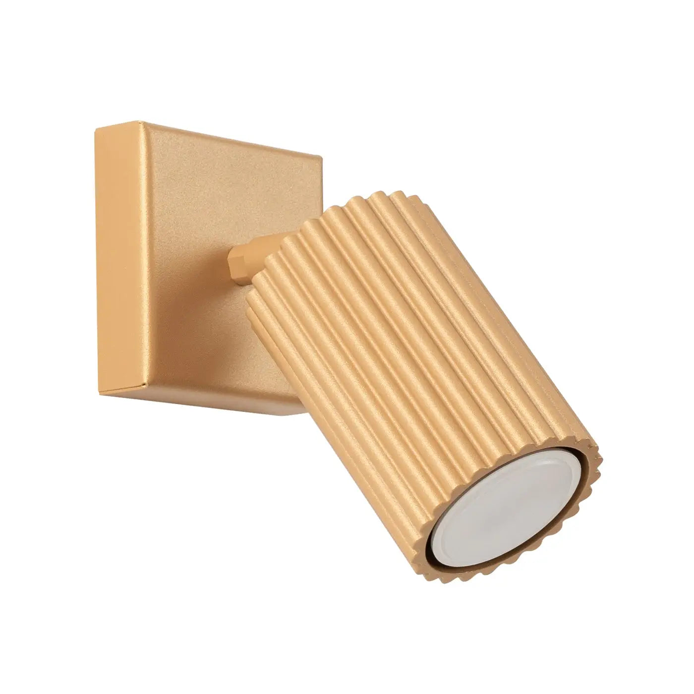 Applique murale cylindrique striée dorée en aluminium GU10 — vue 3
