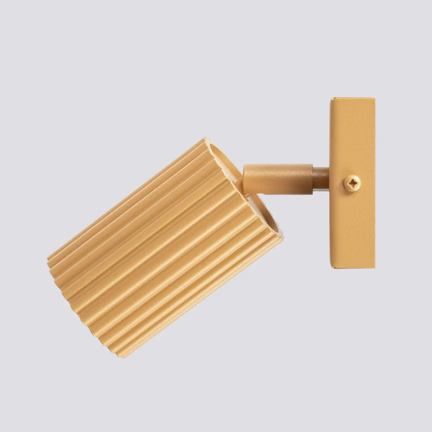Applique murale cylindrique striée dorée en aluminium GU10 — vue 4