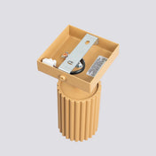 Applique murale cylindrique striée dorée en aluminium GU10 — vue 5