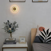 Gold LED glass circular design ceiling light | FASUGEK