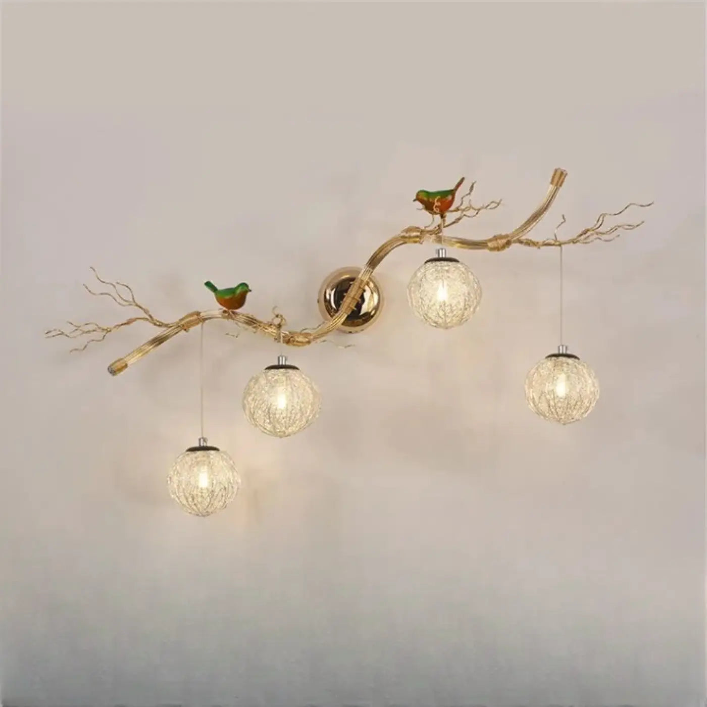 Applique murale dorée à 3 lumières style Art Déco — vue 5