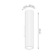 Applique murale dorée cannelée LED double faisceau — vue 10