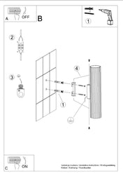 Applique murale dorée cannelée LED double faisceau — vue 11