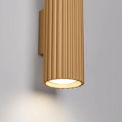 Applique murale dorée cannelée LED double faisceau — vue 4