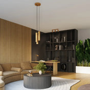 Applique murale dorée cannelée LED double faisceau — vue 9