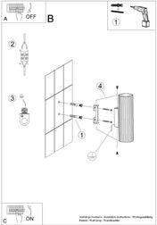 Applique murale dorée cannelée LED minimaliste — vue 11