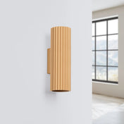 Applique murale dorée cannelée LED minimaliste — vue 2