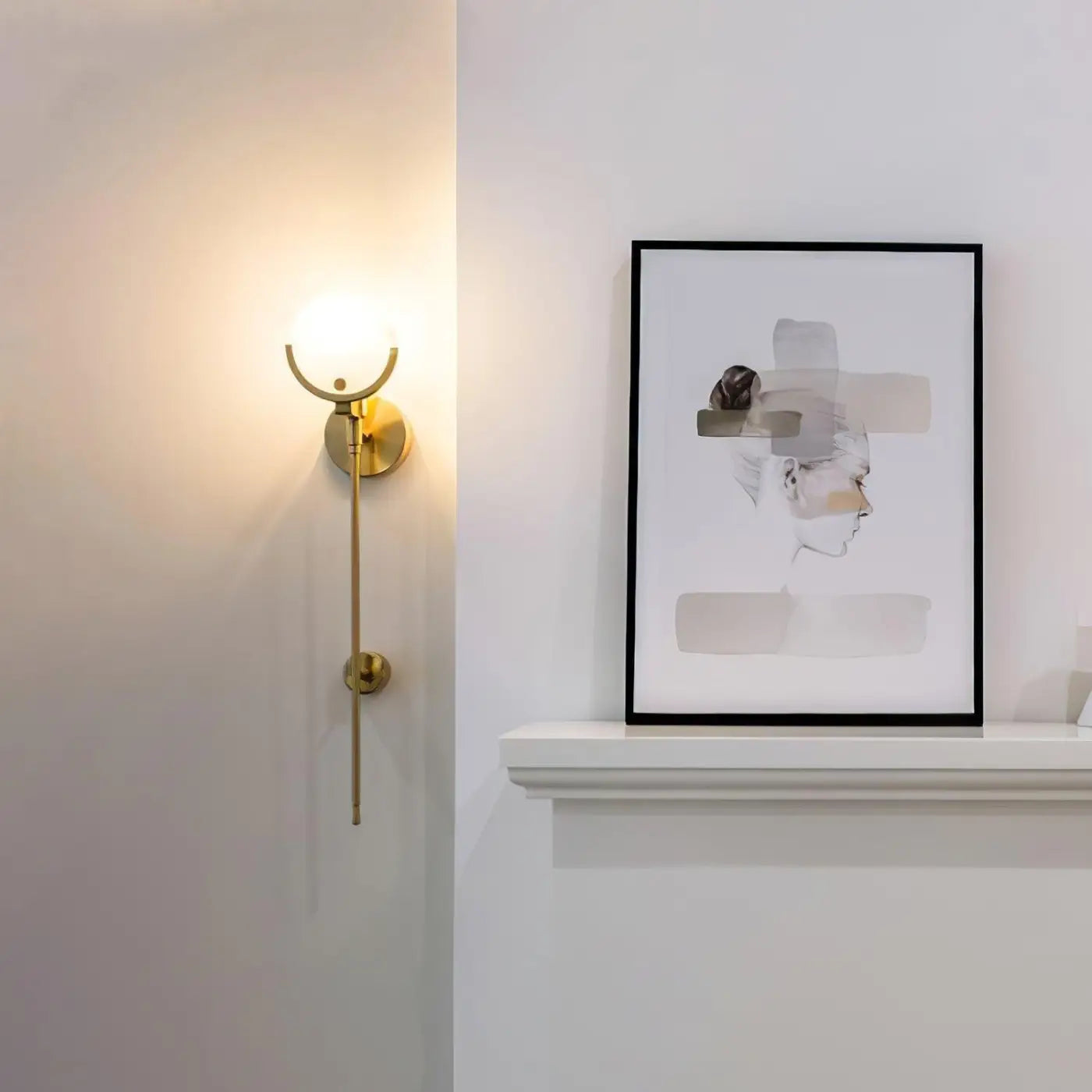Applique murale dorée design moderne en aluminium E14 — vue 4