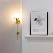 Applique murale dorée design moderne en aluminium E14 — vue 4