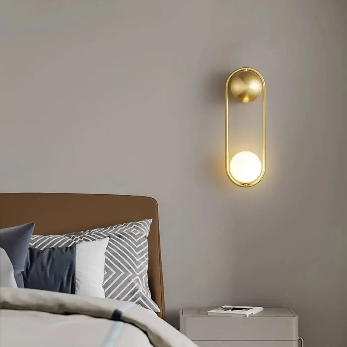 Applique murale dorée en verre et aluminium 4 modes — vue 3