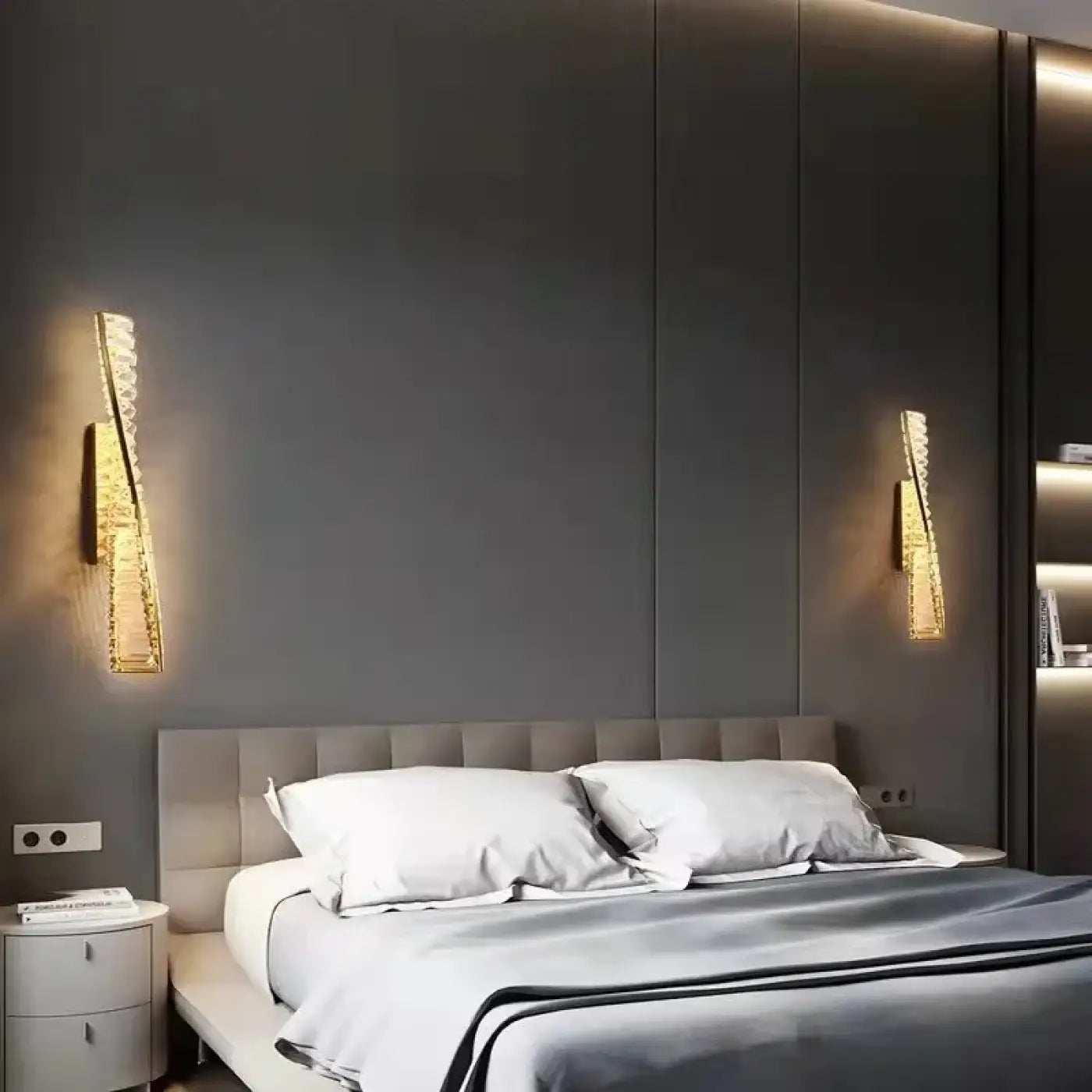 Applique murale dorée LED réglable Art Déco 50 ou — vue 3