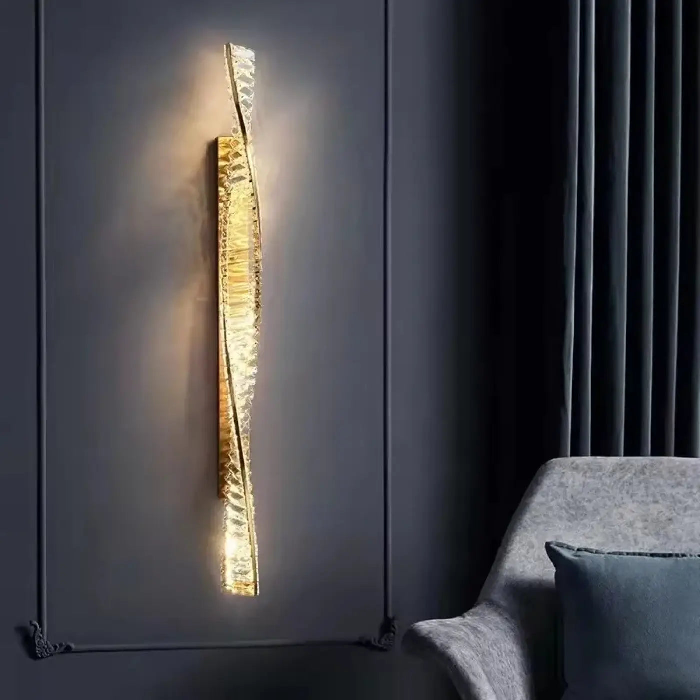 Applique murale dorée LED réglable Art Déco 50 ou — vue 4