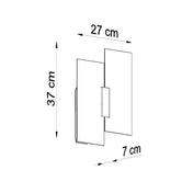 Applique murale double en verre blanc et chrome à 2 lumières — vue 7
