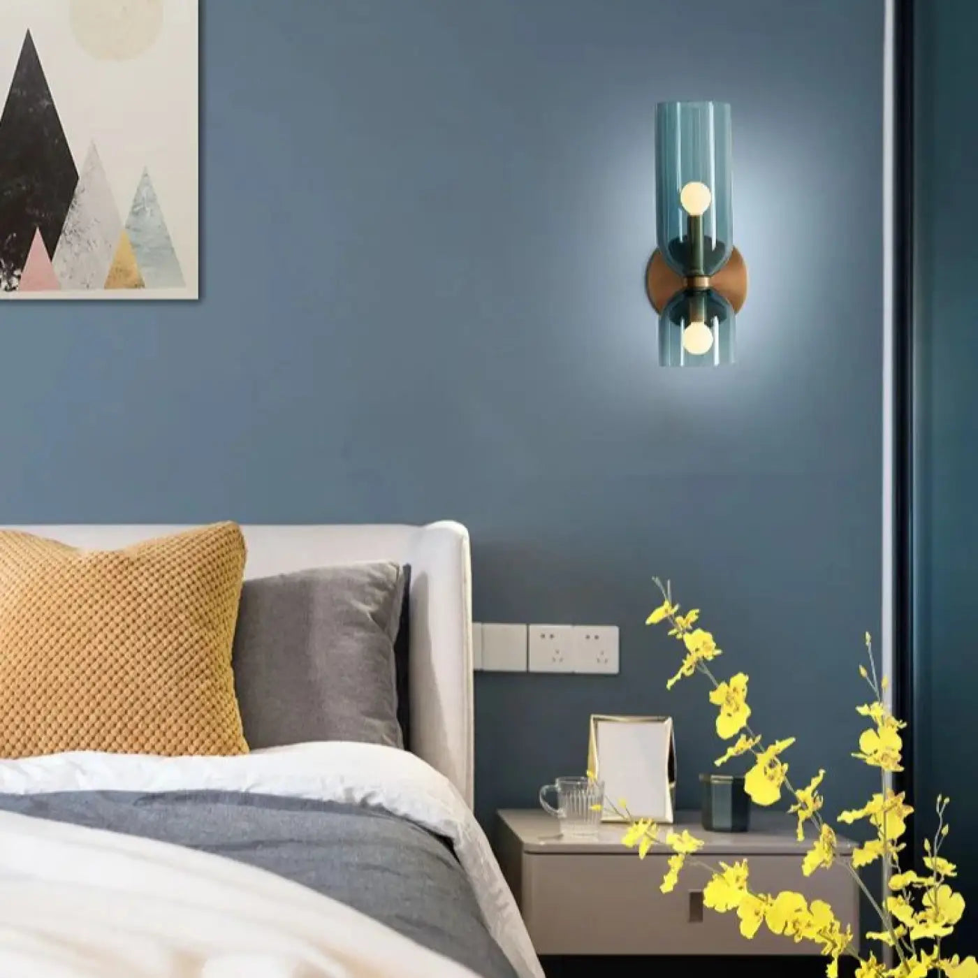 Applique murale double en verre coloré style Art Déco — vue 4