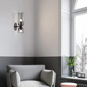 Applique murale double en verre et métal blanc E14 — vue 6