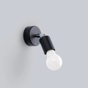 Applique murale en acier noir et verre culot E27 — vue 3