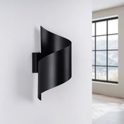 Applique murale en acier noir forme spirale moderne — vue 2