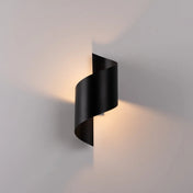Applique murale en acier noir forme spirale moderne — vue 3