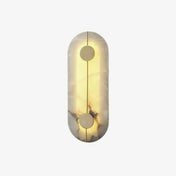 Applique murale en aluminium et marbre blanc, deux formes — vue 2