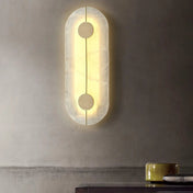 Applique murale en aluminium et marbre blanc, deux formes — vue 5