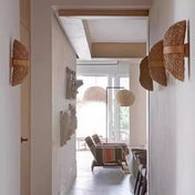 Applique murale en bambou et bois LED blanc chaud — vue 3