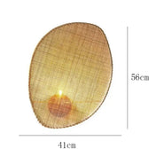 Applique murale en bambou tressé beige E27 moderne — vue 9