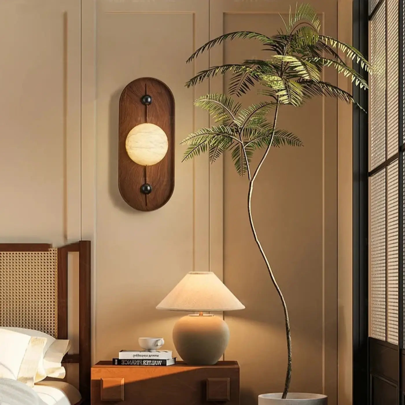 Applique murale en bois et aluminium style scandinave — vue 1