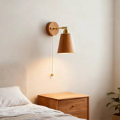 Applique murale en bois et métal beige scandinave culot E27 — vue 4