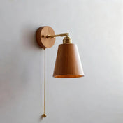 Applique murale en bois et métal beige scandinave culot E27 — vue 6