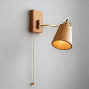 Applique murale en bois et métal beige scandinave culot E27 — vue 8