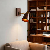 Applique murale en bois et métal beige scandinave culot E27 — vue 9