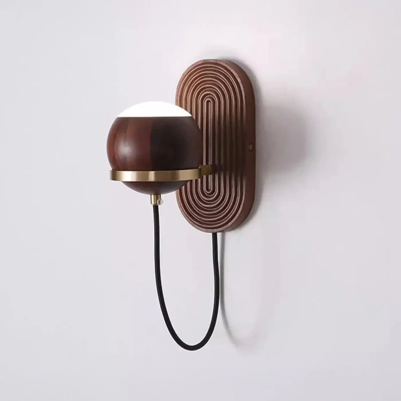Applique murale en bois marron et acrylique moderne — vue 3