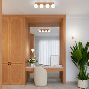 Applique murale en bois naturel avec globe LED design — vue 10