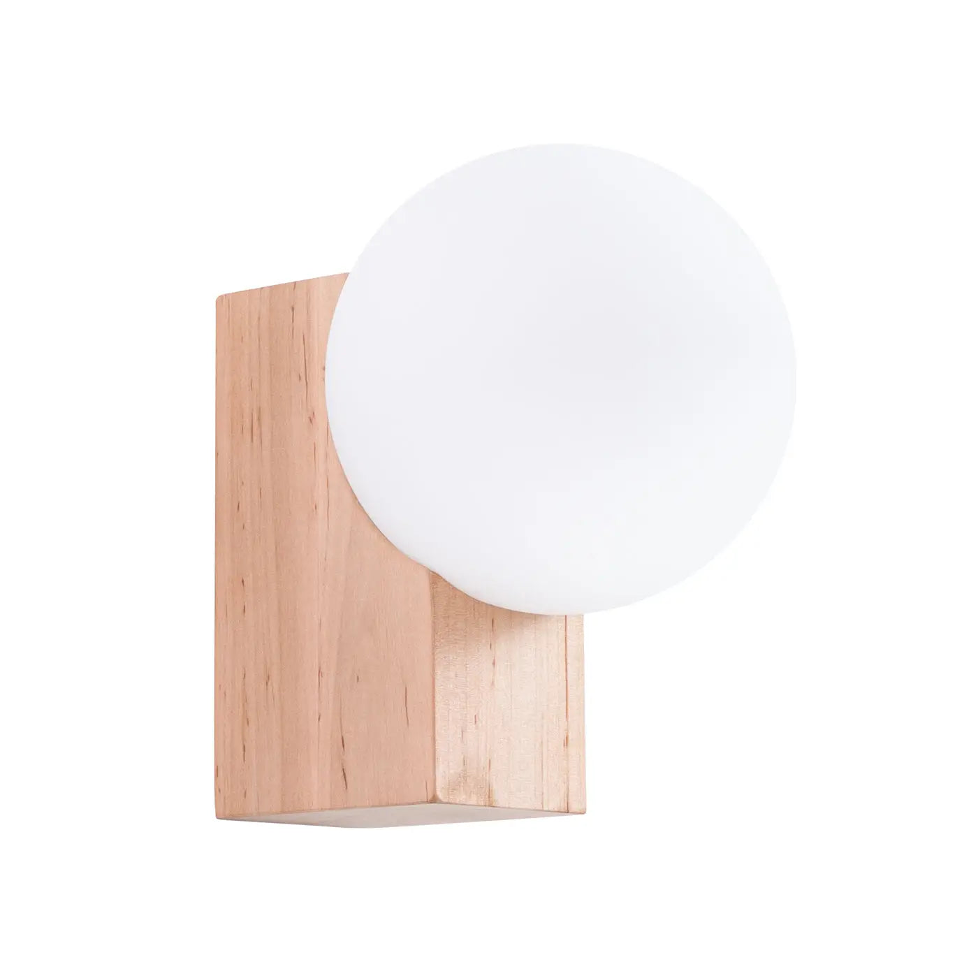 Applique murale en bois naturel avec globe LED design — vue 6