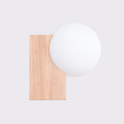 Applique murale en bois naturel avec globe LED design — vue 7