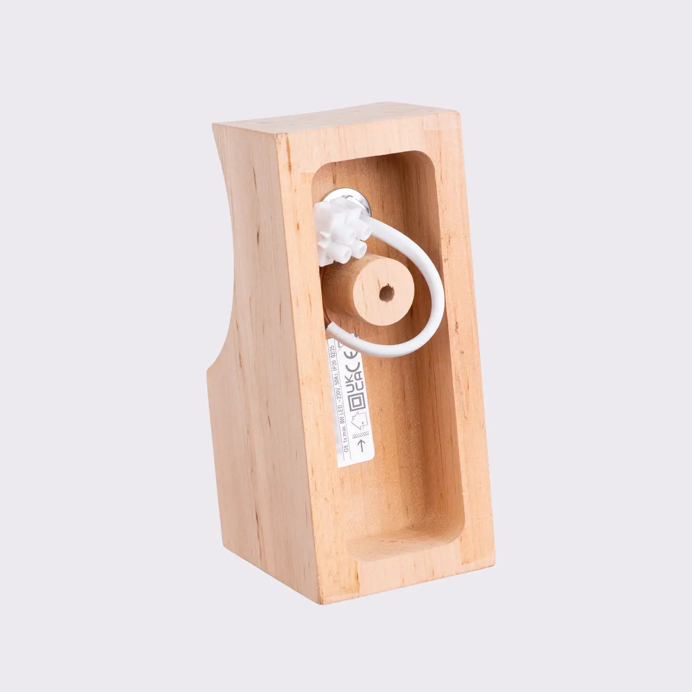 Applique murale en bois naturel avec globe LED design — vue 9