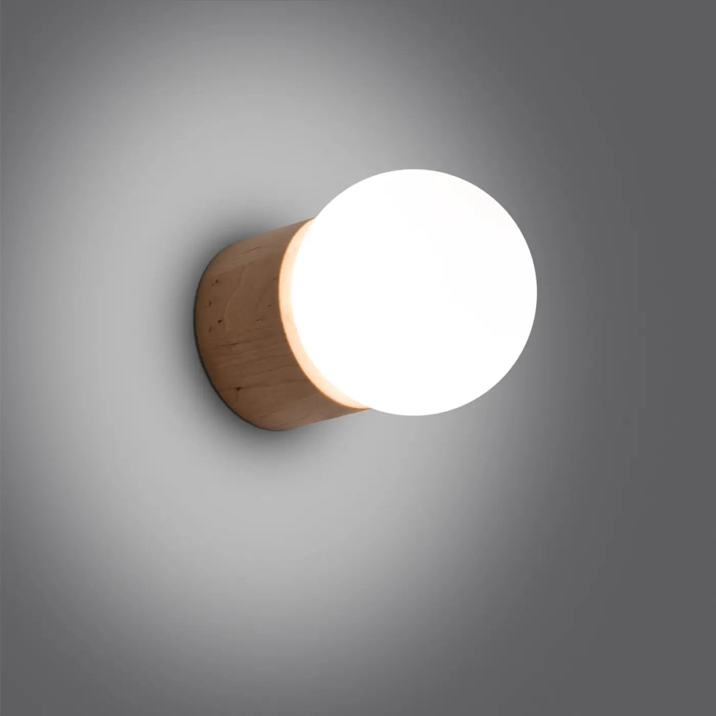 Applique murale en bois naturel et verre design moderne — vue 1