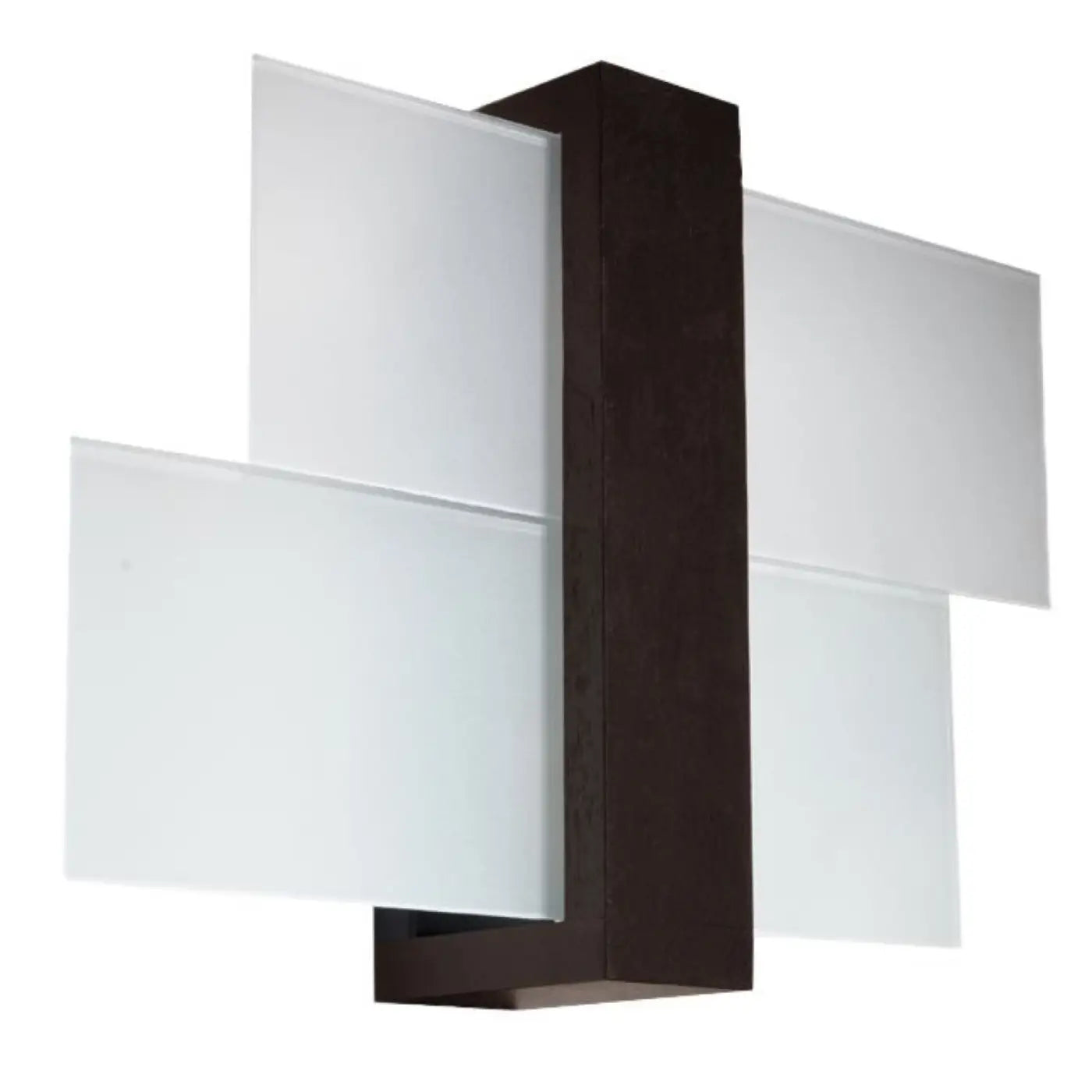 Applique murale en bois noir et verre design graphique — vue 3
