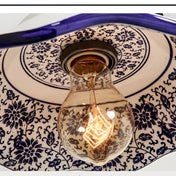 Applique murale en céramique blanche à motif bleu vintage — vue 4