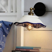 Applique murale en céramique blanche à motif bleu vintage — vue 6