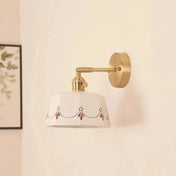 Applique murale en céramique blanche et laiton doré E27 — vue 1